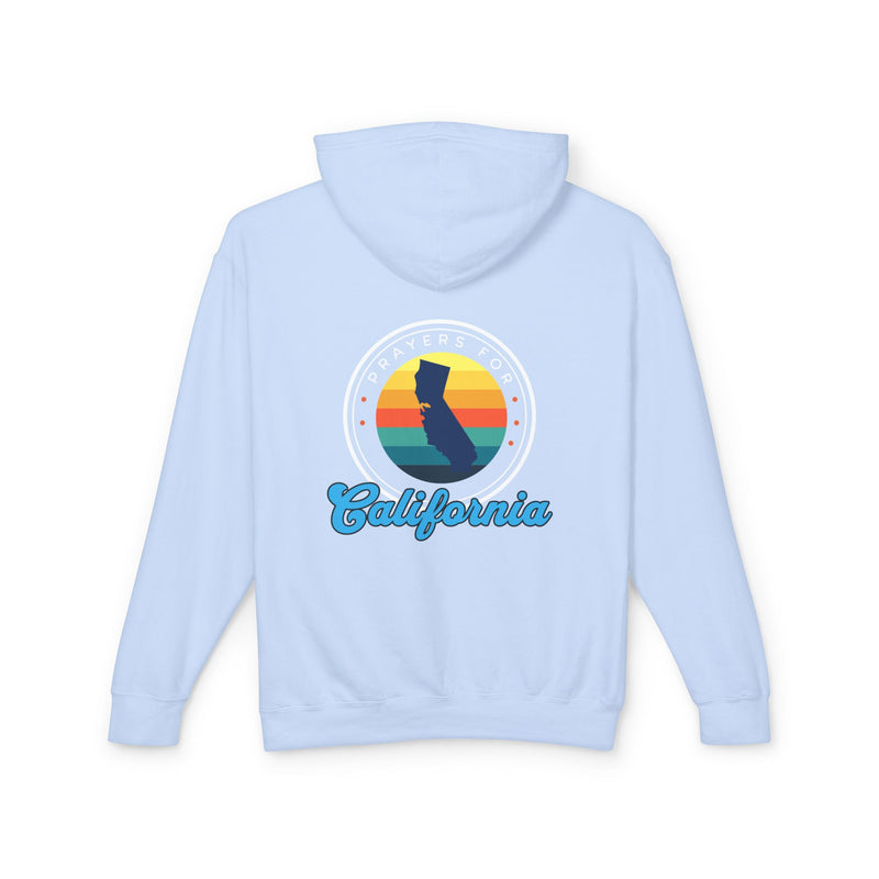Prayers for California Unisex Lightweight Hooded Sweatshirt