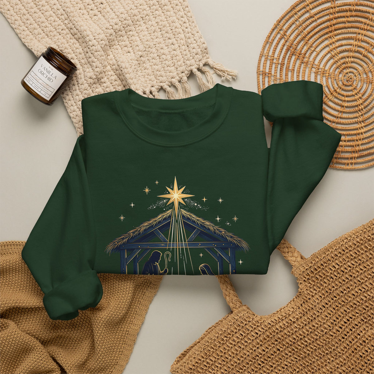 Oh Holy Night Nativity Christmas Sweatshirt