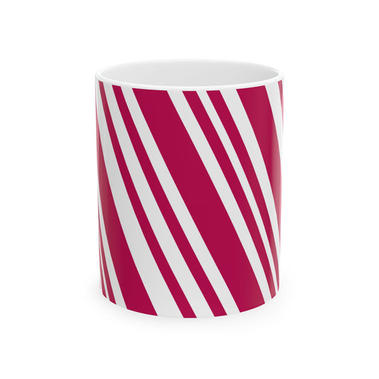 Holiday Candy Cane Ceramic Mug, (11oz, 15oz)