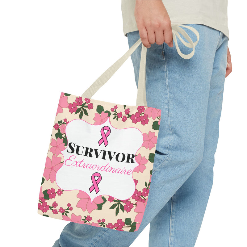 Survivor Extraordinaire - Breast Cancer Survivor Tote Bag