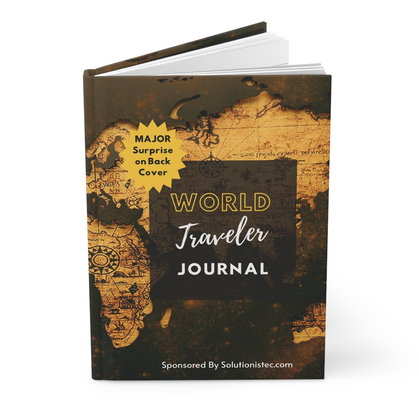 Hardcover Brown Travel Journal Matte - MAJOR Surprise Included