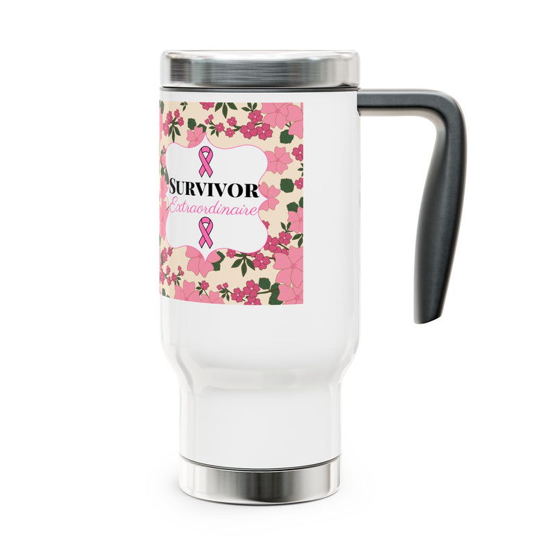 Survivor Extraordinaire Stainless Steel Travel Mug with Handle, 14oz