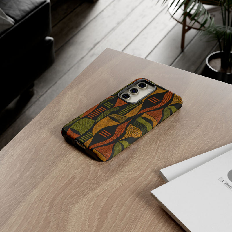 Geometric African-Inspired Tough Phone Case