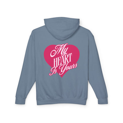 My Heart is Yours Romantic Unisex Lightweight Hooded Sweatshirt