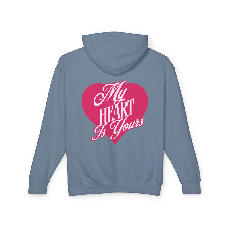 My Heart is Yours Romantic Unisex Lightweight Hooded Sweatshirt