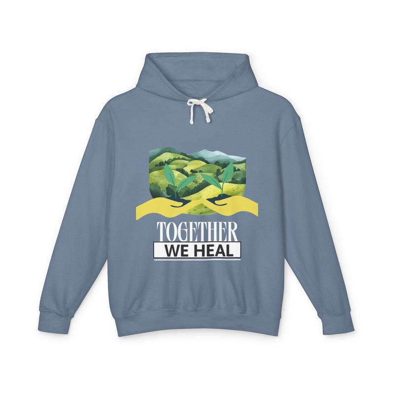 Together We Heal Unisex Lightweight Hooded Sweatshirt