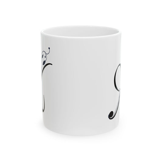 Letter "X" Decorative Monogram Design Coffee Mug