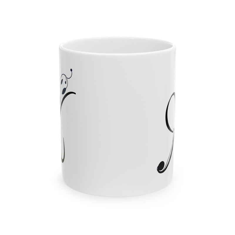 Letter "X" Decorative Monogram Design Coffee Mug