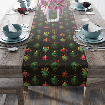 Christmas Ornament Table Runner (Cotton, Poly)