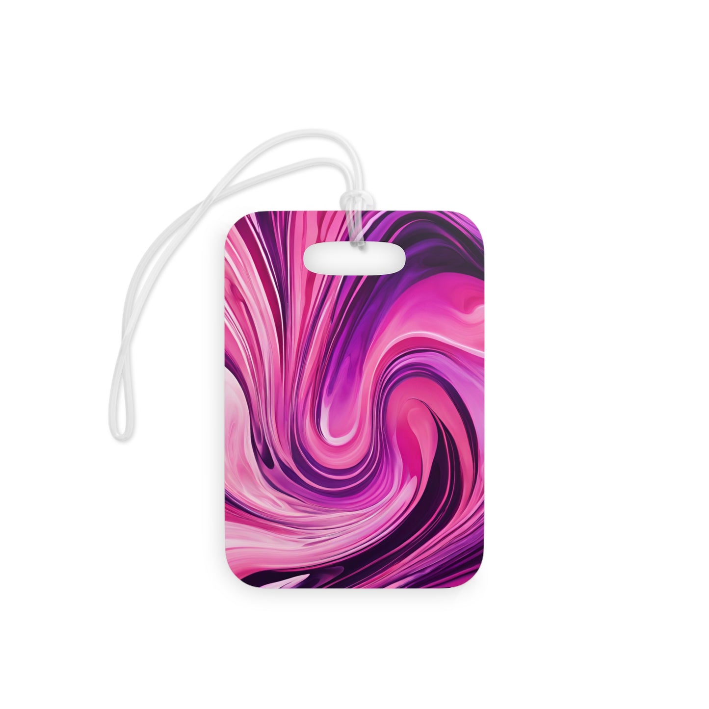 Marble Pink and Purple Swirl Luggage Tags