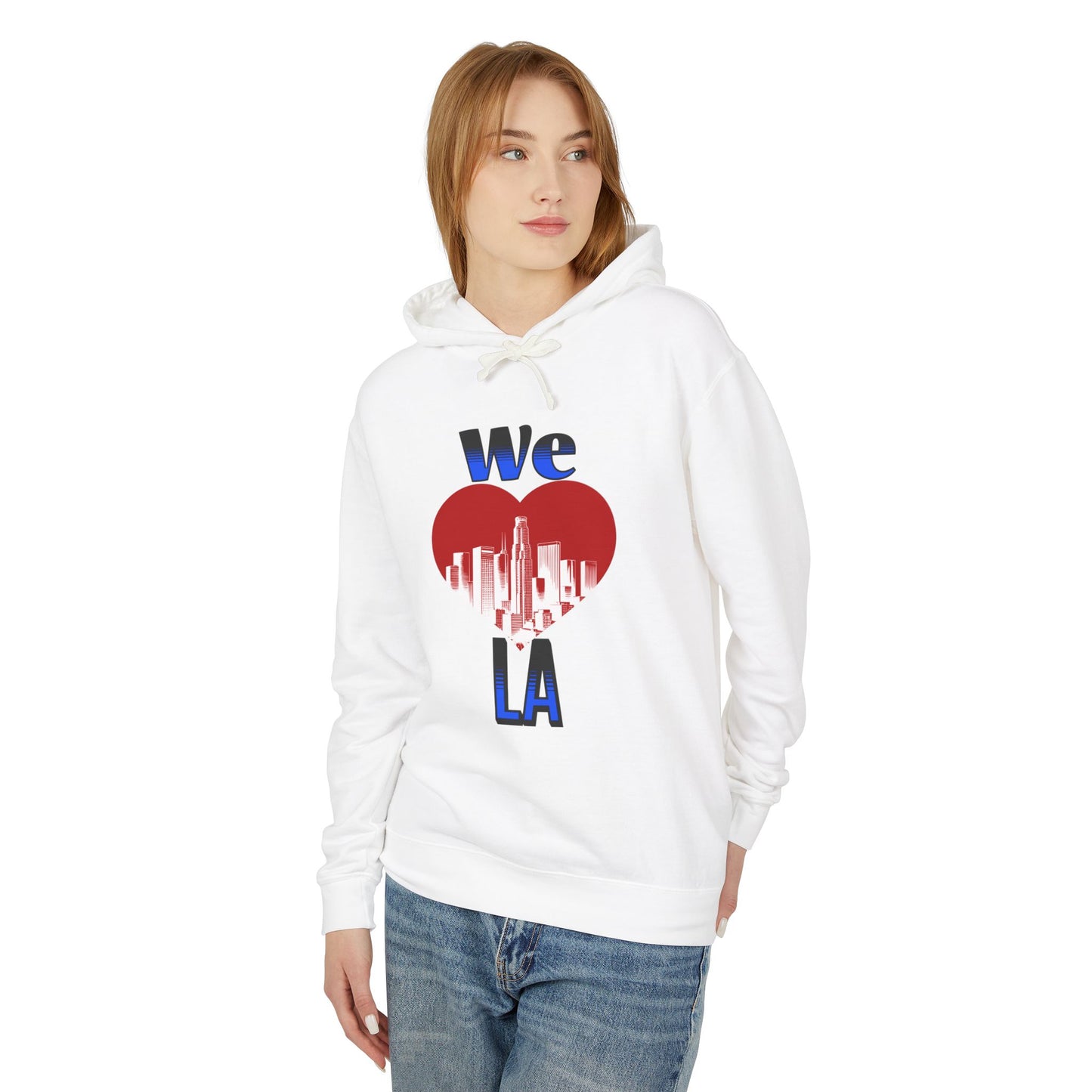 We Love LA Unisex Lightweight Hooded Sweatshirt