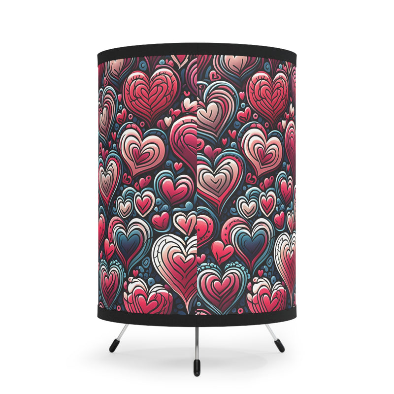 Decorative Heart Pattern -Tripod Lamp