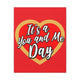 It's a You and Me Day (Red) -  Art Canvas Stretched, 0.75"
