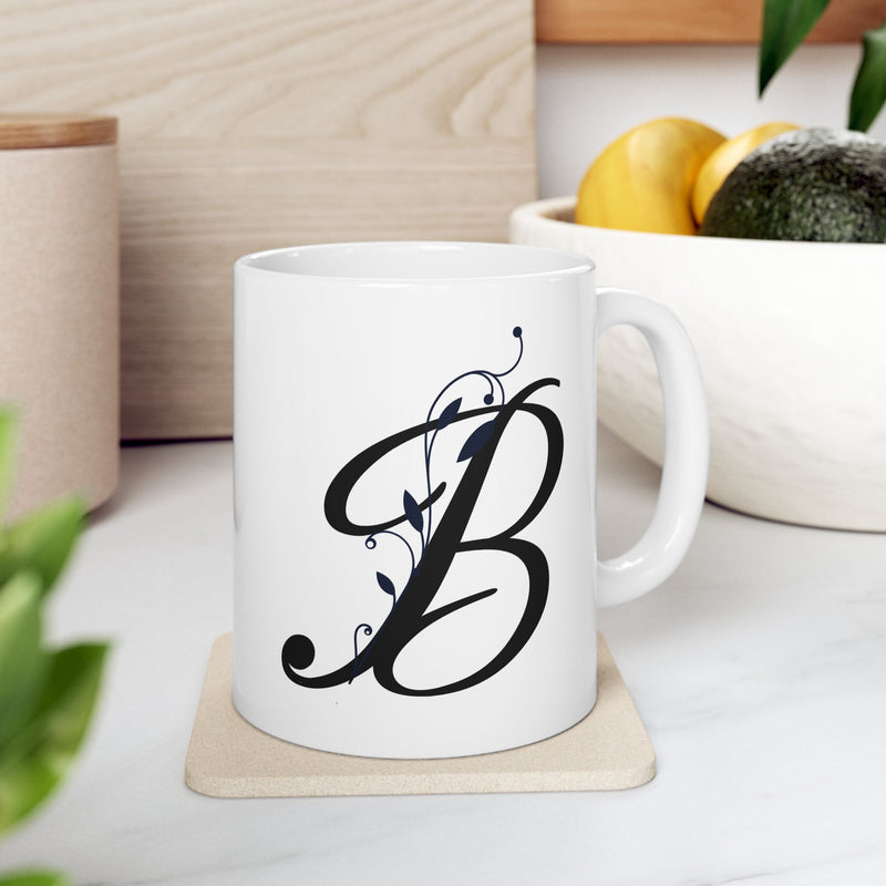 Letter "B" Decorative Monogram Design Coffee Mug