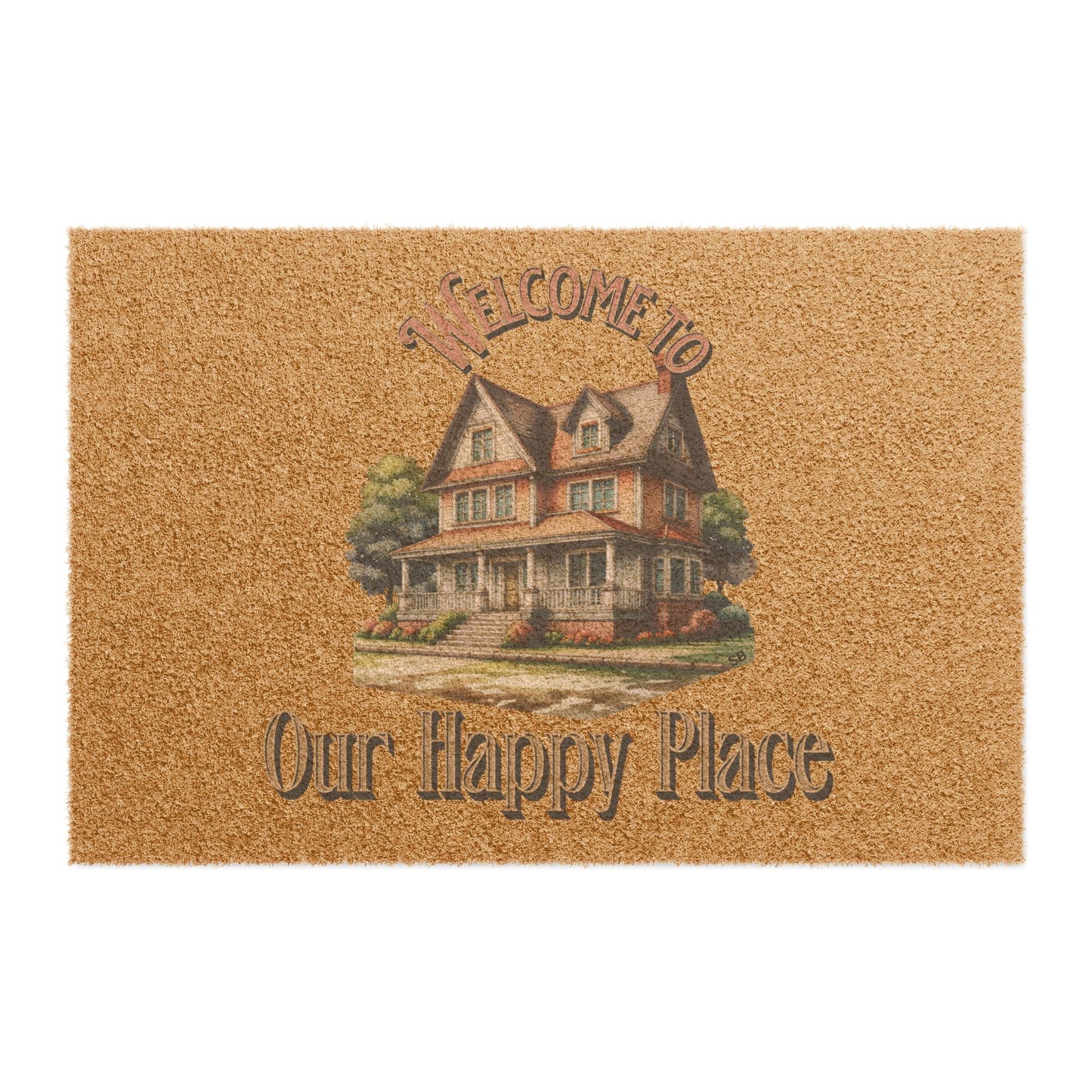 Welcome to Our Happy Place Doormat