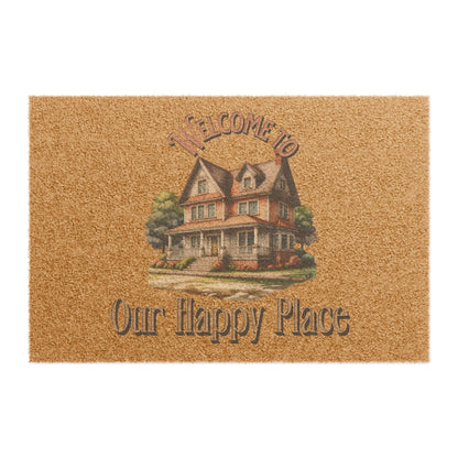 Welcome to Our Happy Place Doormat