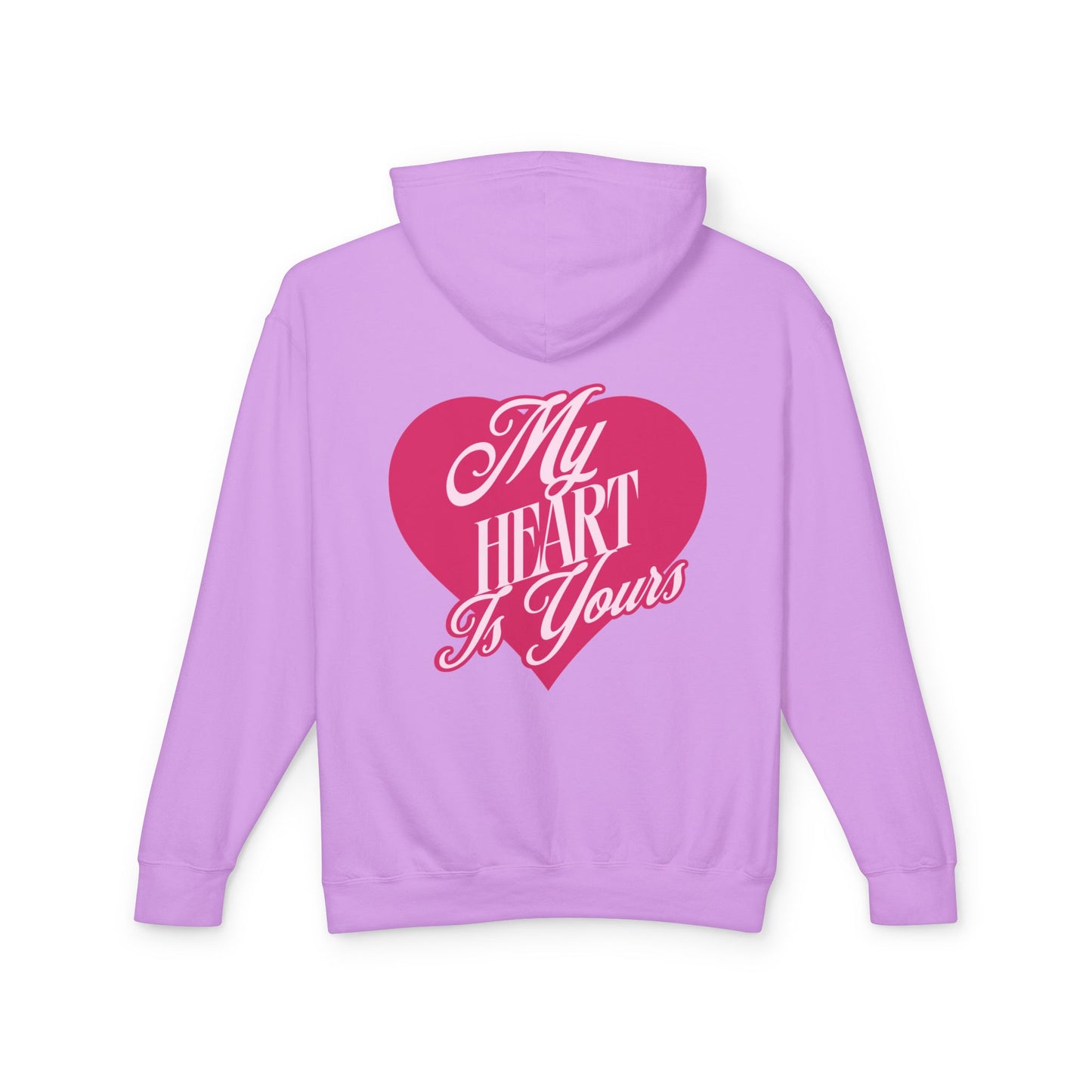 My Heart is Yours Romantic Unisex Lightweight Hooded Sweatshirt