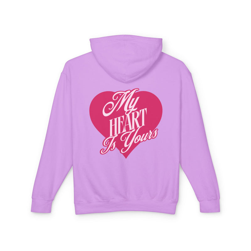 My Heart is Yours Romantic Unisex Lightweight Hooded Sweatshirt
