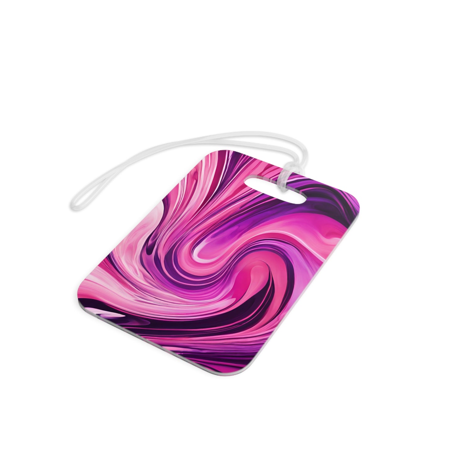 Marble Pink and Purple Swirl Luggage Tags