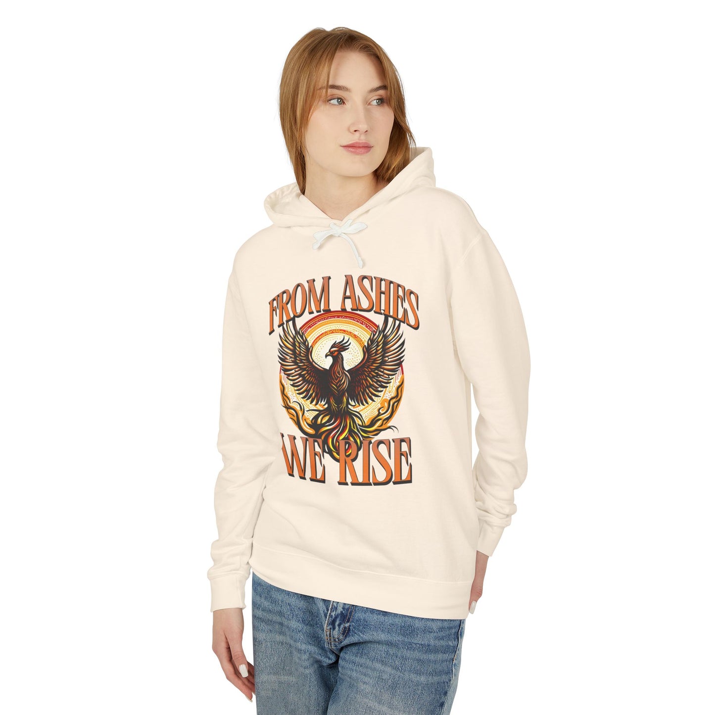 From Ashes We Rise Unisex Lightweight Hooded Sweatshirt
