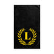 Elegant letter "L" Gold Laurel Monogram Hand Towel