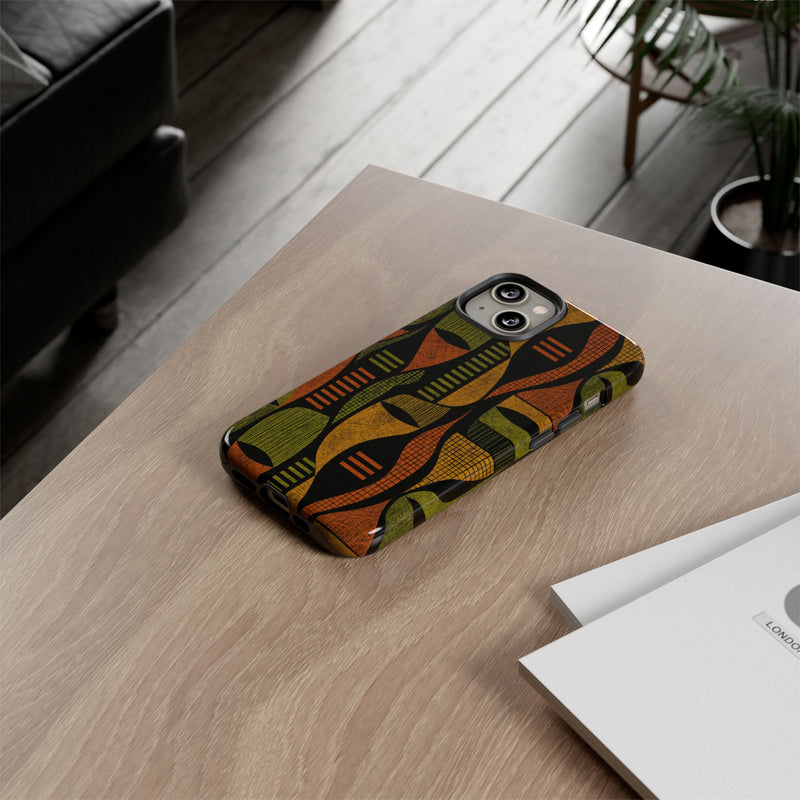 Geometric African-Inspired Tough Phone Case