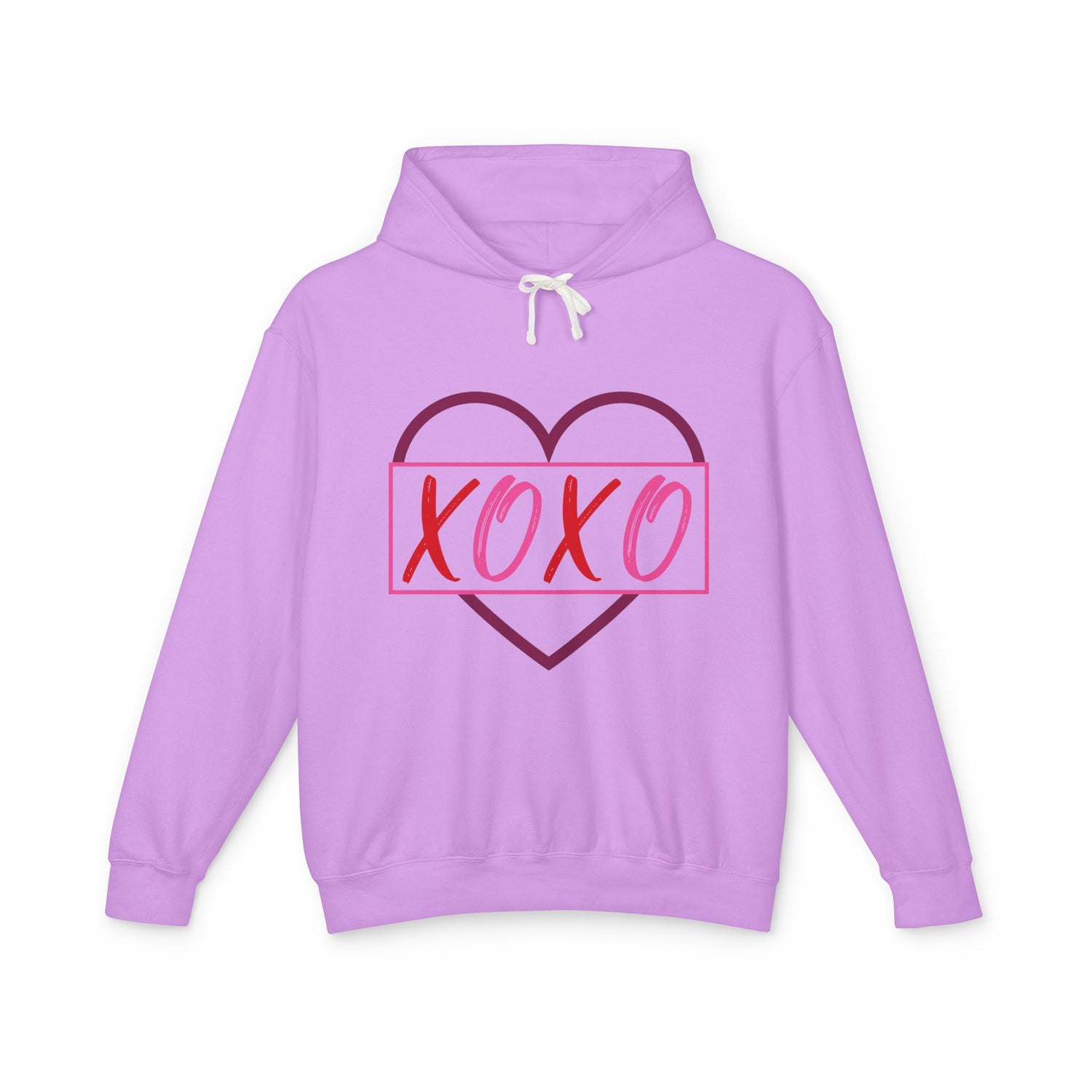 XOXO Romantic Unisex Lightweight Hooded Sweatshirt