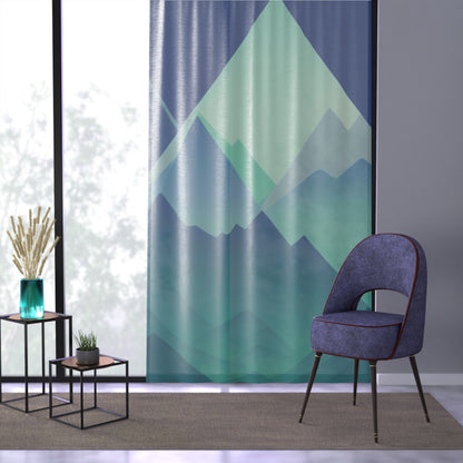 Abstract Mountain Window Curtain