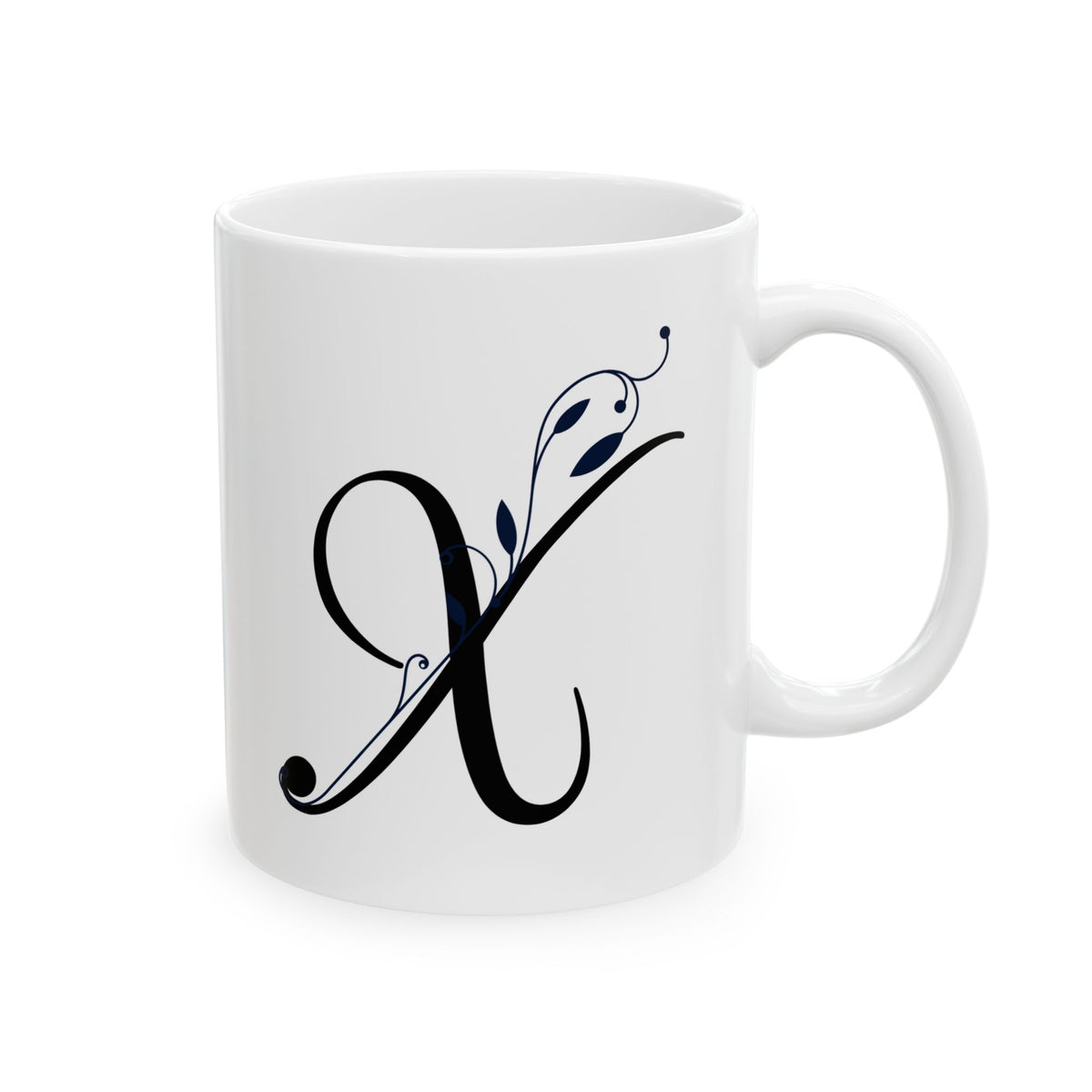 Letter "X" Decorative Monogram Design Coffee Mug