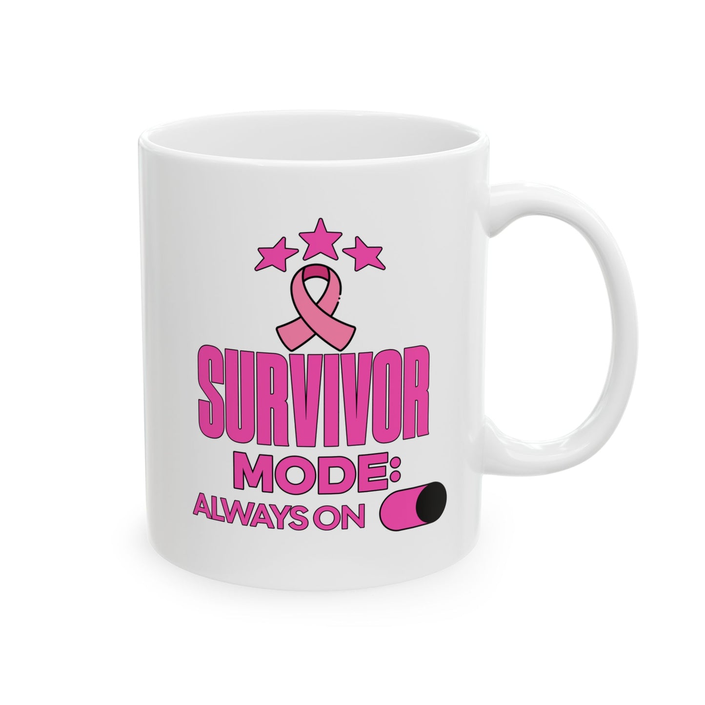 Survivor Mode: Always On - Breast Cancer Survivor Coffee Mug