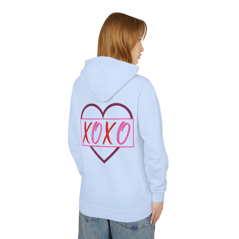 XOXO Romantic Unisex Lightweight Hooded Sweatshirt