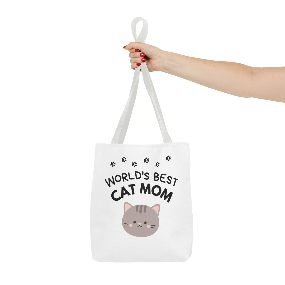 World's Best Cat Mom Tote Bag - Cute Cat Lover Gift
