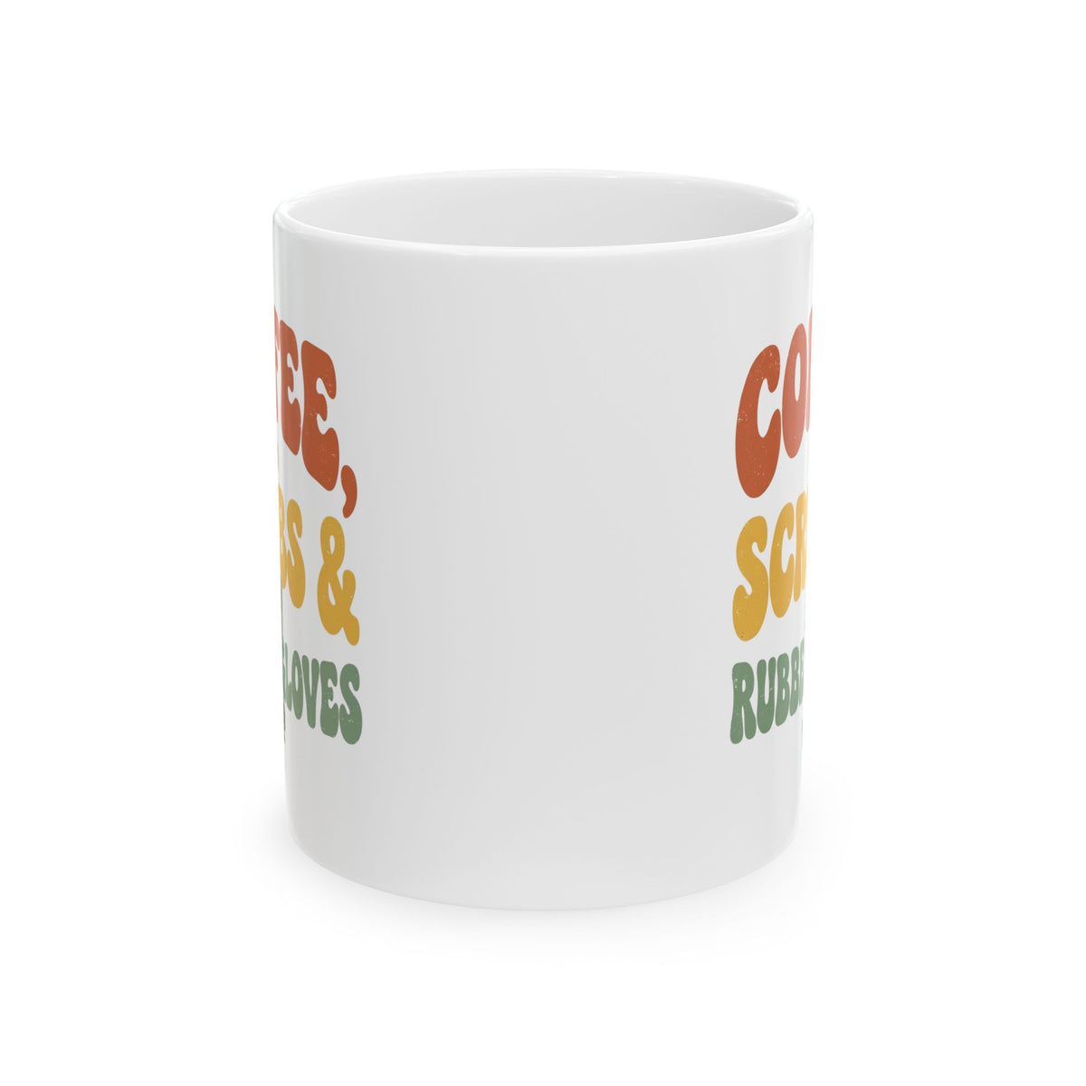 Coffee, Scents & Rubbies Retro Ceramic Mug — Funny Coffee Lover Gift (11oz, 15oz)