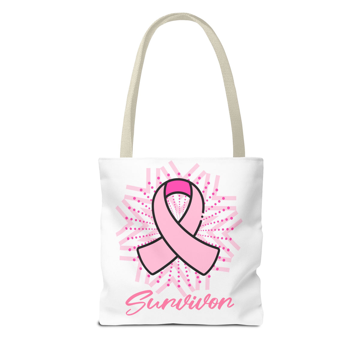 Breast Cancer Survivor Pink Ribbon Tote Bag