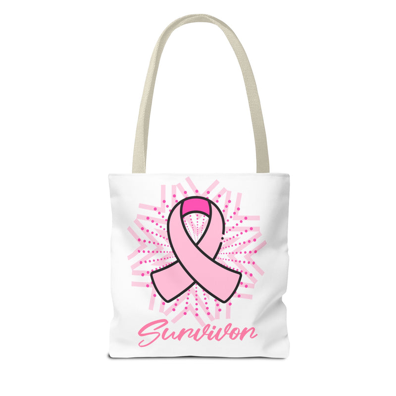 Breast Cancer Survivor Pink Ribbon Tote Bag