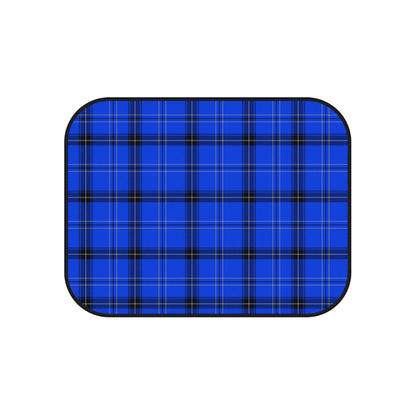 Blue Plaid Pattern Car Mats (2x Rear)