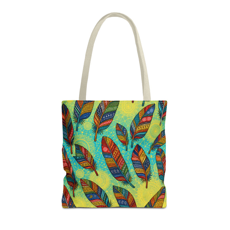 Boho Feathers Tote Bag (AOP)