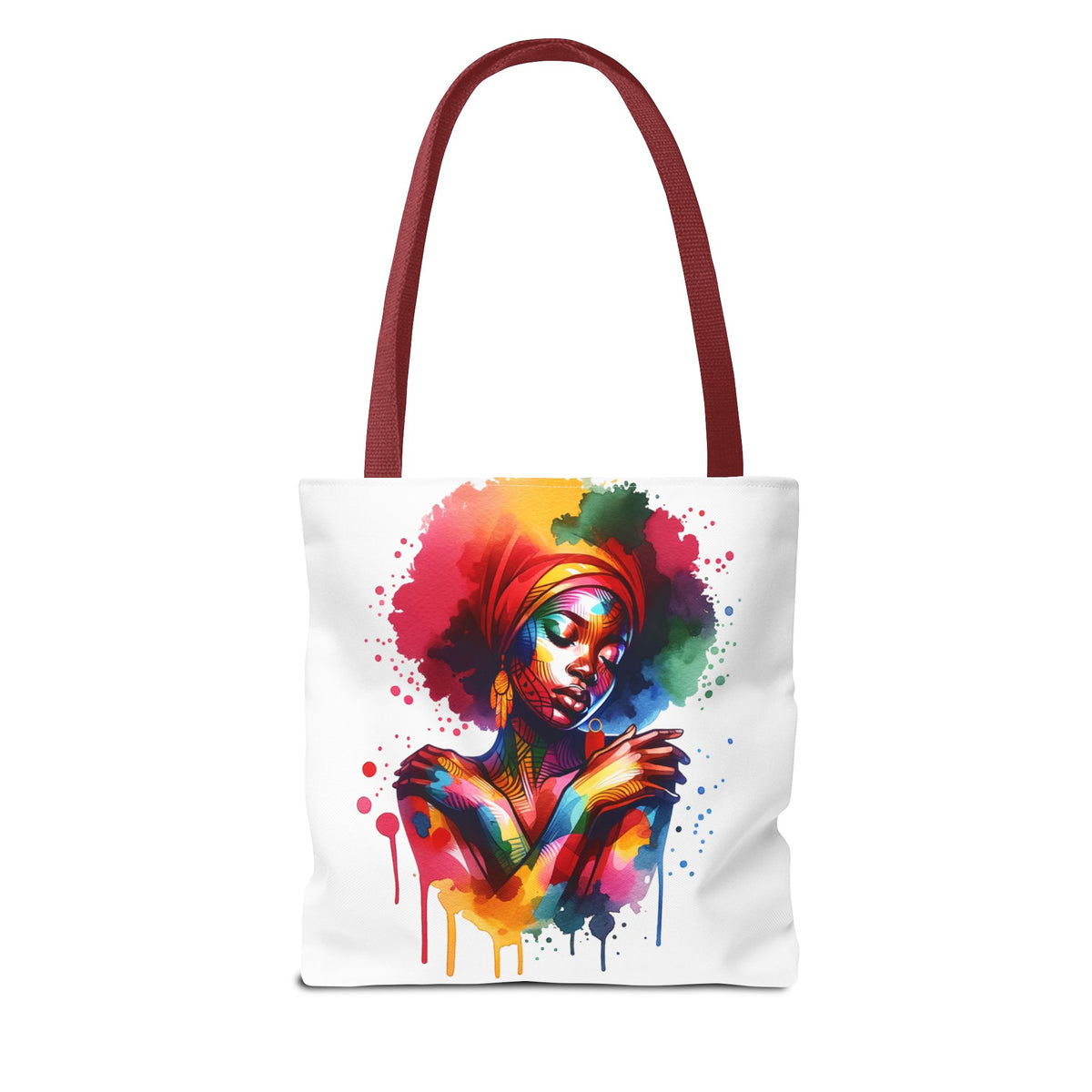 Colorful Abstract Black Woman Tote Bag