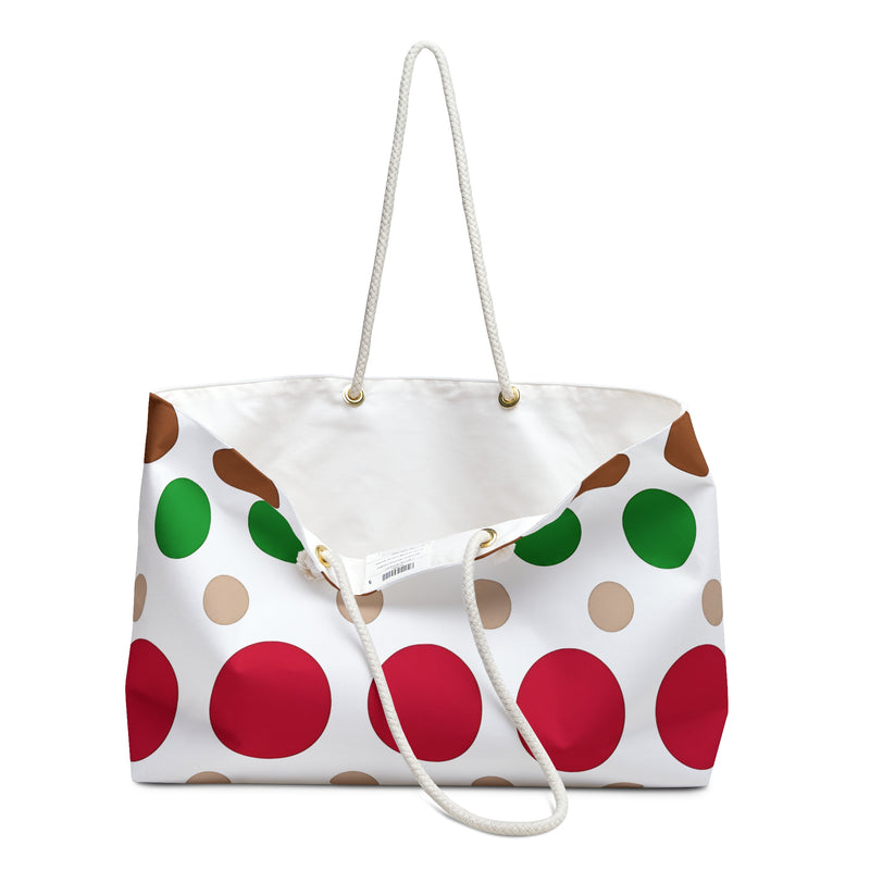 Colorful Polka Dot Weekender Bag