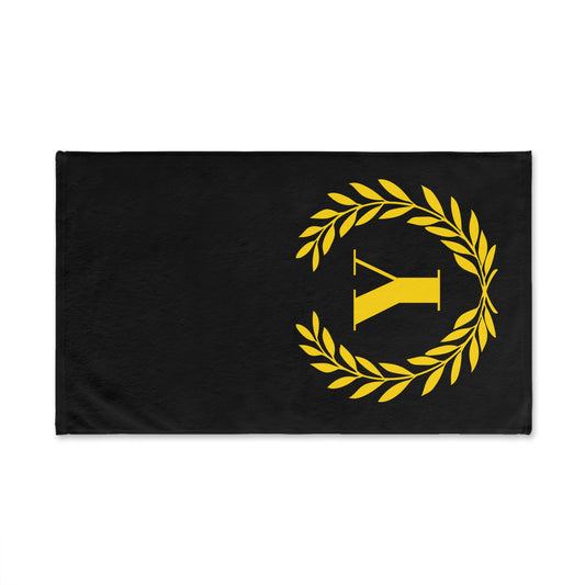 Elegant letter "Y" Gold Laurel Monogram Hand Towel