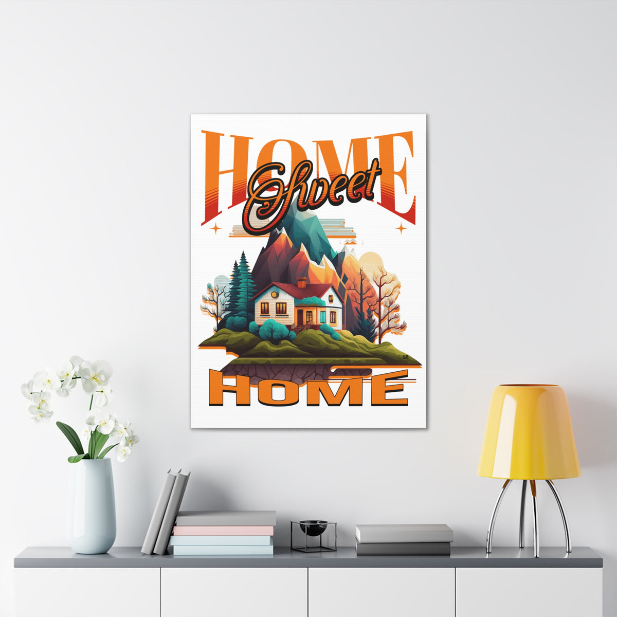Home Sweet Home Canvas Wall Art Stretched, 0.75"