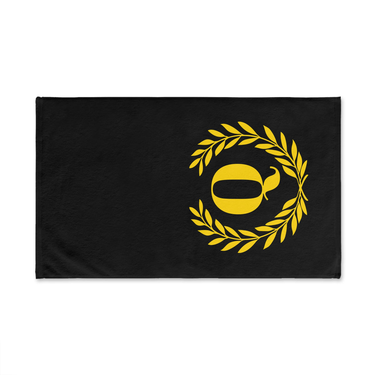Elegant letter "Q" Gold Laurel Monogram Hand Towel