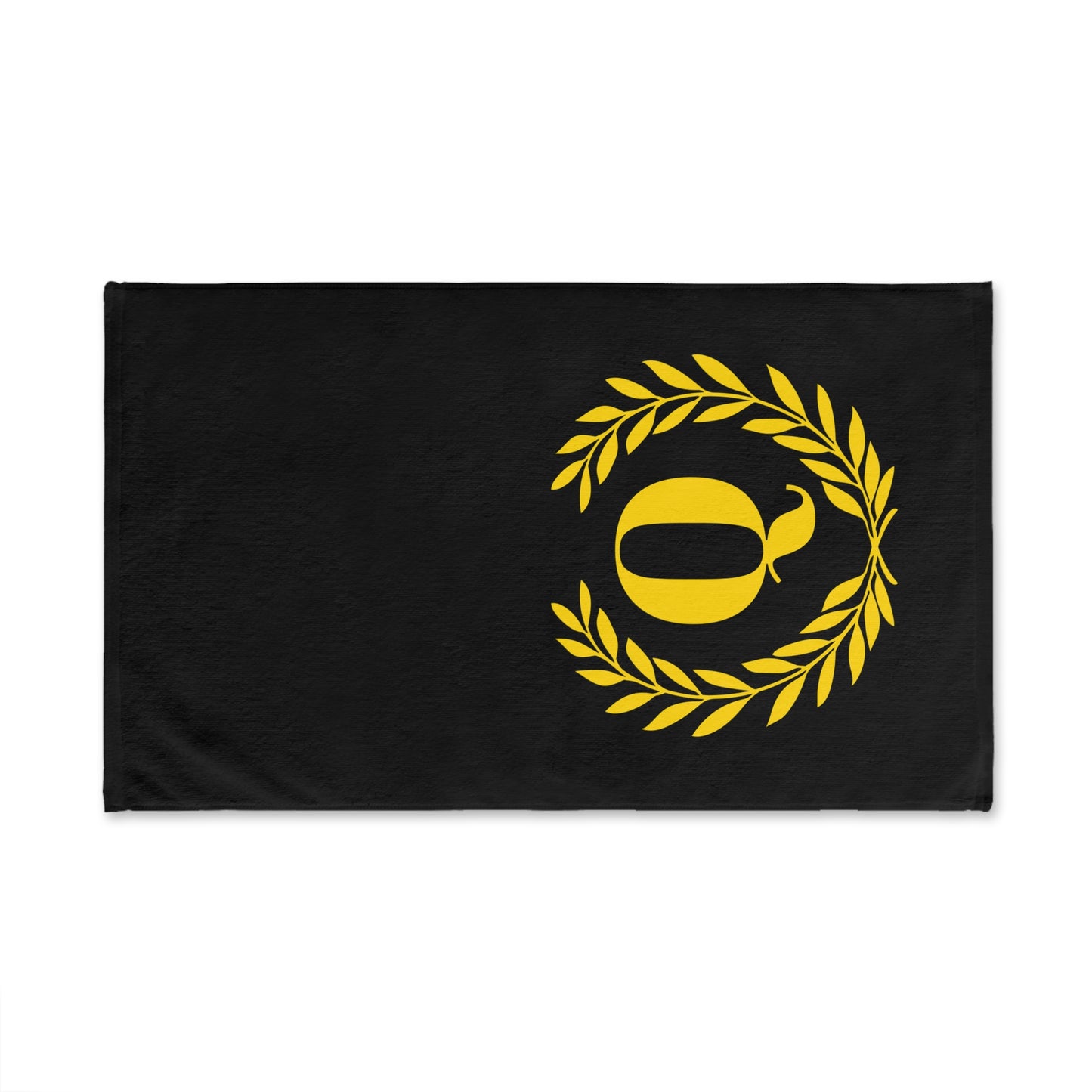 Elegant letter "Q" Gold Laurel Monogram Hand Towel