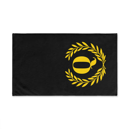 Elegant letter "Q" Gold Laurel Monogram Hand Towel