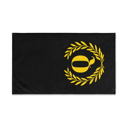 Elegant letter "Q" Gold Laurel Monogram Hand Towel