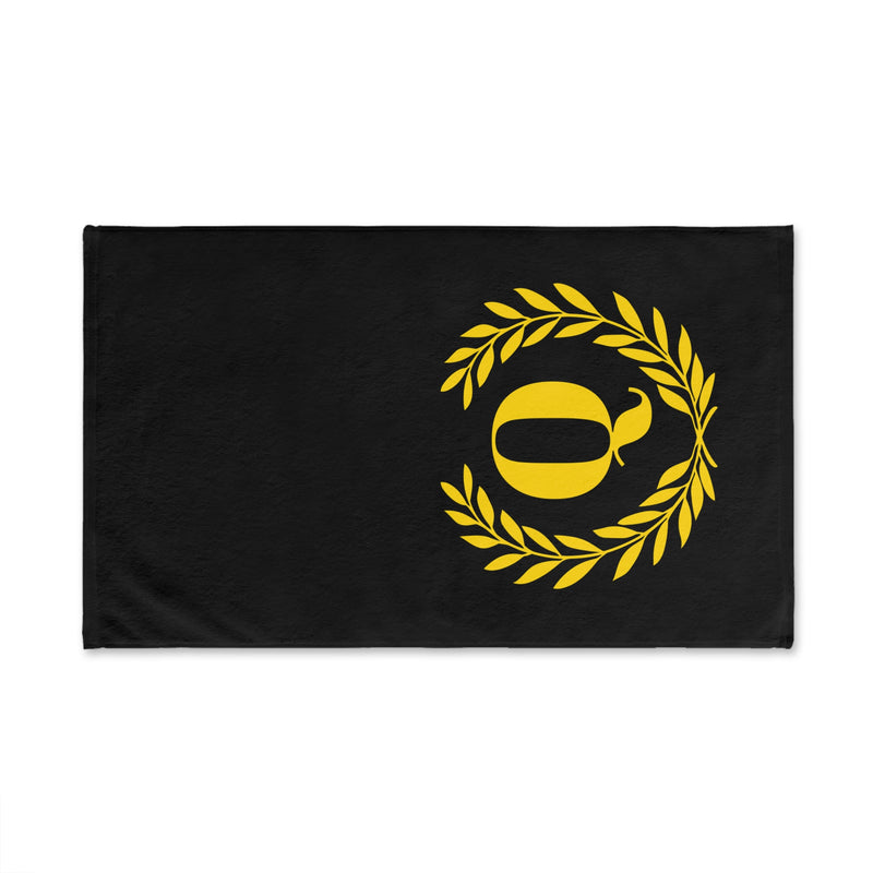 Elegant letter "Q" Gold Laurel Monogram Hand Towel