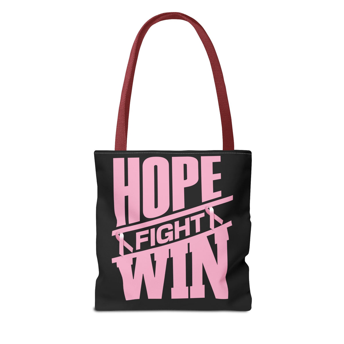 Hope, Fight, Win - Breast Cancer Survivor Tote Bag