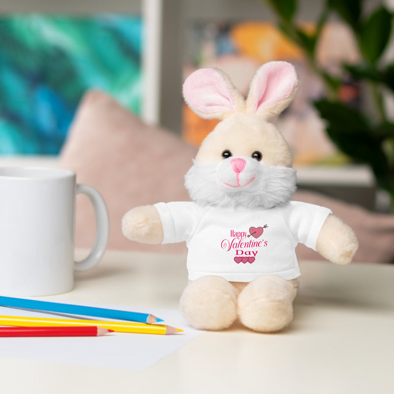 Happy Valentine's Day - Romantic Stuffed Animals with Tee