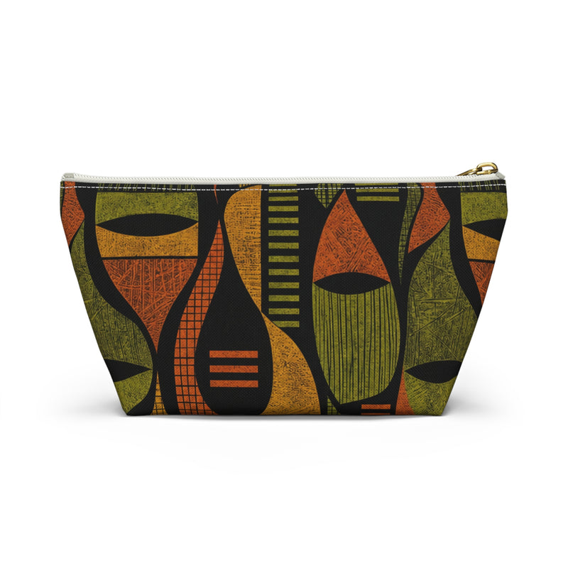 Retro Abstract Geometric Accessory Pouch