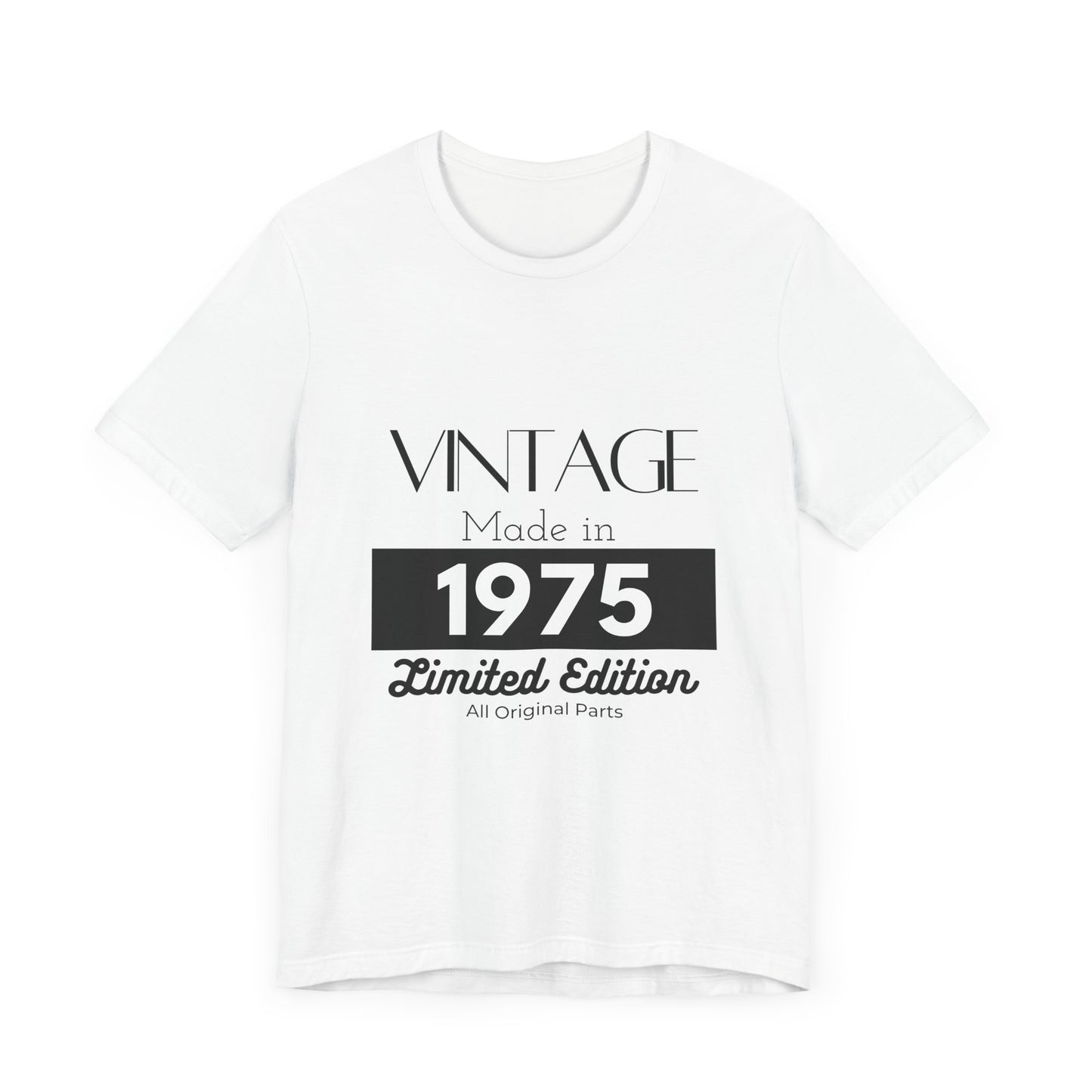 Personalized Custom Year "Vintage Limited Edition" Birthday Unisex Jersey Short Sleeve Tee